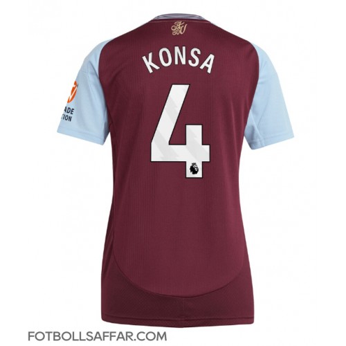 Aston Villa Ezri Konsa #4 Hemmatröja Dam 2024-25 Kortärmad